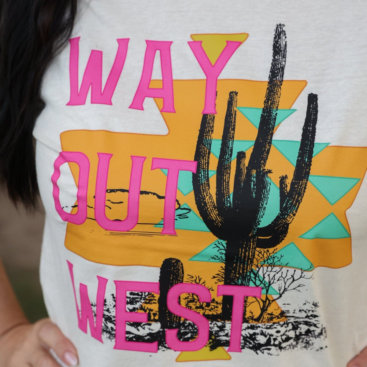 FestiviTees Women - Apparel - Shirts - T-Shirts Way Out West Desert Soft Graphic Tee