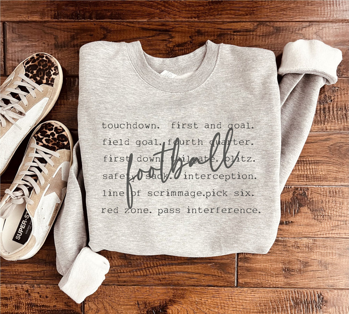 Football Words Sweatshirt in Two Colors