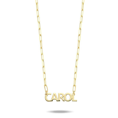 Custom Cherish Mini Paperclip Chain Necklace - Water Resistant