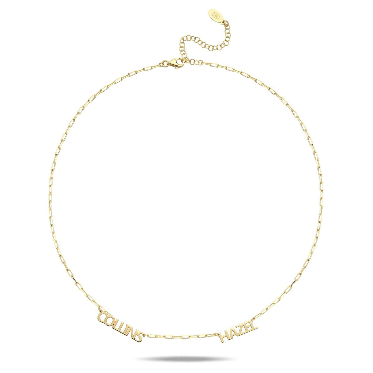Custom Cherish Mini Paperclip Chain Necklace - Water Resistant
