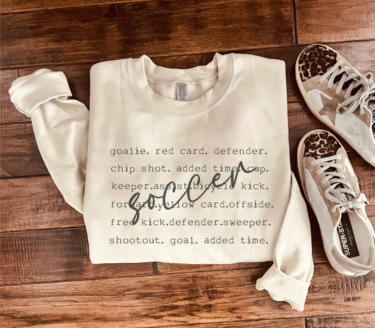 Soccer Words Sweatshirt in Two Colors