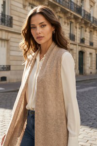 Coastline Open Front Cardigan in Almond